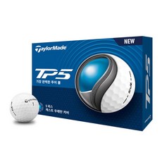 TaylorMade 2024 TP5高爾夫球5枚, 12顆, 1組, 白色