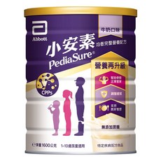 Abbott 亞培 小安素 PEPTIGRO 均衡完整營養配方奶粉 牛奶口味 1-10歲, 1罐, 1.6kg