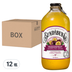 BUNDABERG 賓德寶 百香果風味氣泡飲, 375ml, 12瓶