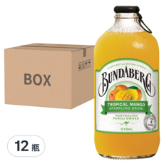 BUNDABERG 賓德寶 芒果風味氣泡飲, 375ml, 12瓶