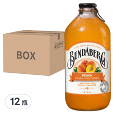 BUNDABERG 賓德寶 蜜桃風味氣泡飲, 375ml, 12瓶