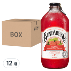 BUNDABERG 賓德寶 紅心芭樂風味氣泡飲, 375ml, 12瓶