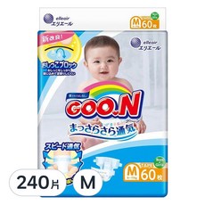 GOO.N 大王 日本境內版 輕薄舒爽 黏貼型尿布, M, 240片