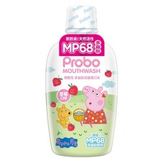 Probo 博寶兒 佩佩豬多益肽草莓口味兒童漱口水, 500ml, 1瓶