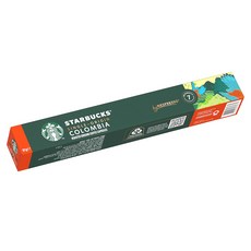 STARBUCKS 星巴克 哥倫比亞單品膠囊咖啡 Nespresso咖啡機適用, 5.7g, 10顆, 1盒