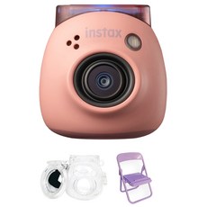 FUJIFILM 富士 instax 馬上看 相機粉色FI026+透明保護殼+相機椅 隨機出貨組, FI026, 1組