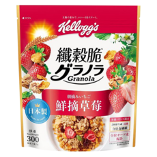 Kellogg's 家樂氏 Granola 纖穀脆 鮮摘草莓, 300g, 1包