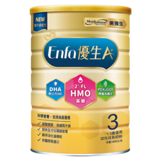 Mead Johnson 美強生 Enfa A+ 優生3號幼兒成長奶粉(HMO新配方), 1600g, 1-3歲, 1罐