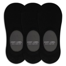 COZY LABEL 女款不脫絲基本款船襪素色假襪 3雙組