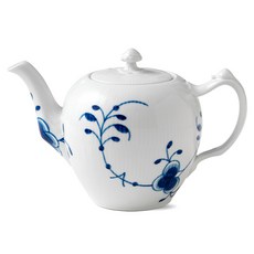 ROYAL COPENHAGEN 皇家哥本哈根 藍色凹槽巨型茶壺, 1個, 混色, 1000ml