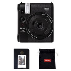 FUJIFILM 富士 instax 馬上看 Mini99拍立得相機+馬卡龍2層相簿+收納包組 黑色, 迷你99, 1組