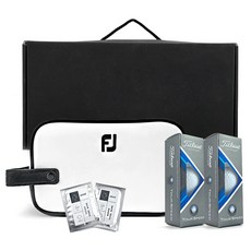 FootJoy Simple Tour小包+6個Titleist Tour Speed+皮革清潔劑禮品套裝, 白色, 1組