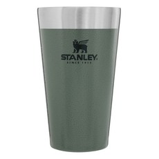 STANLEY 台灣公司貨 ​​​冒險系列 真空不銹鋼品脫杯, 1個, 錘紋綠, 470ml