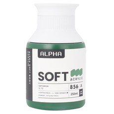 ALPHA COLORS 柔軟身體壓克力顏料 單色 A 856 Sap Green, 250ml, 1 種顏色