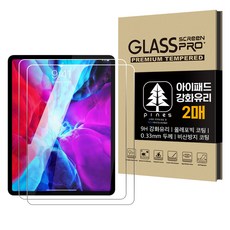 pines Pines iPad 優質鋼化玻璃 LCD 保護膜 2p, 透明