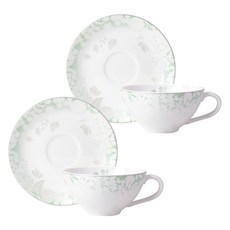 HANKOOK CHINAWARE 我的婚禮咖啡杯 2 件套, 綠色, 1組