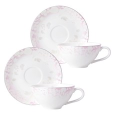 HANKOOK CHINAWARE 我的婚禮咖啡杯 2 件套, 粉色, 1組