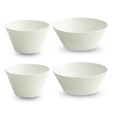 HANKOOK CHINAWARE 陶瓷飯碗組, 單色, 湯碗+飯碗 各2入