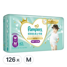 Pampers 幫寶適 台灣公司貨 2024全新 極上守護 一級幫散熱拉拉褲/尿布, M, 126片