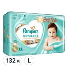 Pampers 幫寶適 台灣公司貨 2024全新 極上守護 一級幫黏貼型尿布, L, 132片