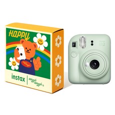 FUJIFILM 富士 instax 迷你 12 拍立得相機 Wiggle Wiggle 套裝 薄荷綠, 1組, 單品