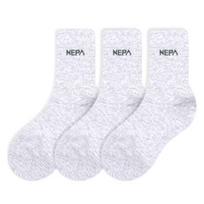 NEPA Hoa Frost 中襪 3 雙人組 NPDHFMD, 1組, 灰色，灰色，灰色(NPDHFMDS-GR3)