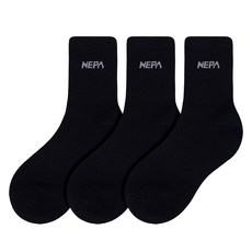 NEPA Hoa Frost 中襪 3 雙人組 NPDHFMD, 1組, 黑色，黑色，黑色（NPDHFMDS-BK3)