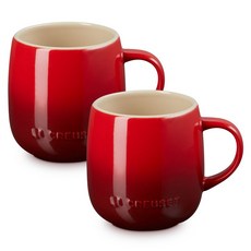 LE CREUSET 棉花糖U馬克杯 380ml, 紅色的, 2個