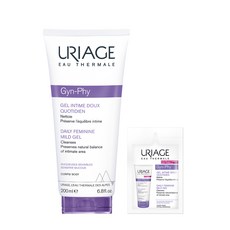 URIAGE 優麗雅 Jinbi日常女性溫和凝膠女性清潔劑+ 3ml, 200ml, 1組