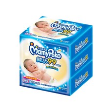 MamyPoko 滿意寶寶 溫和純水厚型溼巾 補充包, 80張, 3包, 1組