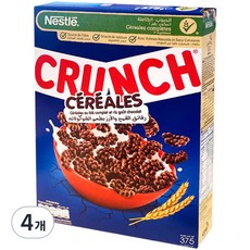 CRU NCH 巧克力口味香脆麥片, 375g, 4盒