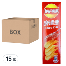 Lay's 樂事 洋芋片 A5和牛口味, 60g, 15盒