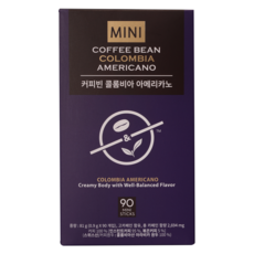 The Coffee Bean 哥倫比亞美式咖啡隨身包, 0.9g, 90條, 1盒