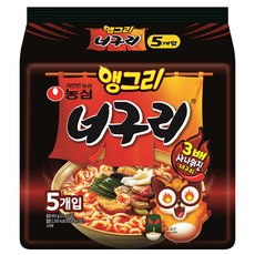 Nongshim 農心 浣熊海鮮拉麵3倍辣 韓國境內版, 5包