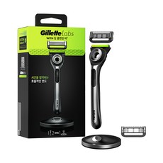 Gillette 吉列 Labs 極光系列 刮鬍刀組, 刀架 + 刀頭 x 2個 + 刀座, 1組