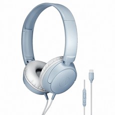 audio-technica 鐵三角 USB Type-C 耳罩式耳機, ATH-S120C, 灰藍色