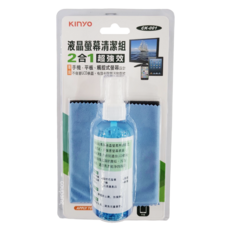 Kinyo 液晶螢幕清潔組 清潔劑100ml + 清潔布185 x 115mm 150g, CK-001, 1組