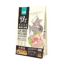 LitoMON 怪獸部落 全齡貓 98%鮮肉主食乾糧, 竹筴魚, 800g, 1包