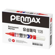 PENMAX 白板筆 12入, 紅色的, 1個