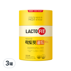 Chong Kun Dang 鍾根堂 LACTO-FIT 黃金益生菌, 80包, 2g, 3罐