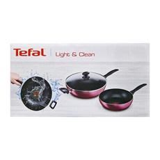 Tefal 特福 巴洛克系列不沾鍋具組 3入, 平底鍋26cm + 炒鍋加蓋32cm, 1組