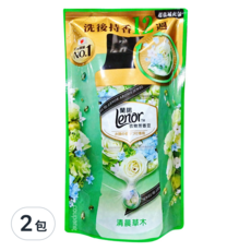 Lenor 蘭諾 衣物芳香豆 補充包 清晨草木, 455ml, 2包