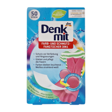 dm Denk mit 防染洗衣機吸色魔布 彩色專用 XL, 50張, 1盒