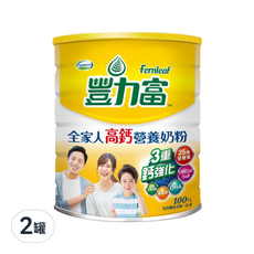 Fernleaf 豐力富 全家人高鈣營養奶粉, 2.2kg, 2罐