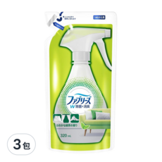 febreze 風倍清 織物除菌消臭噴霧 補充包 綠茶清香, 320ml, 3包