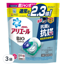 ARIEL 4D抗菌抗蟎洗衣膠囊, 27顆, 3袋