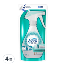 febreze 風倍清 織物除菌消臭噴霧補充包 高效除菌, 320ml, 4包