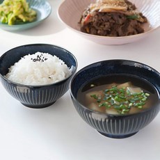 NICOTT Everyday Collection 飯碗湯 1 份, 海軍, 飯碗+湯碗