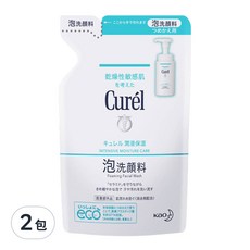 Curel 珂潤 潤浸保濕 洗顏慕絲 補充包, 130ml, 2包