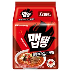 Samyang Foods 三養 香辣黑胡椒牛肉湯麵 110g, 4包